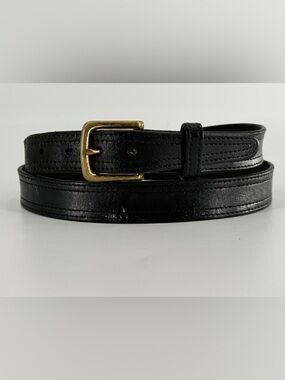 Gould & Goodrich Vintage Black Leather Belt 44